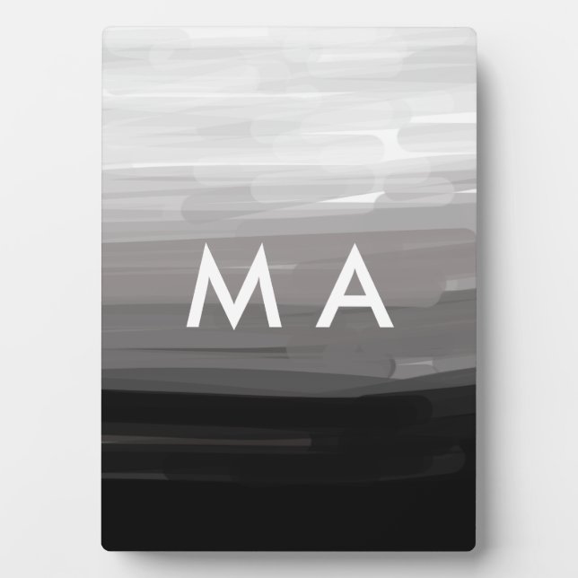 Plaque Photo Simple monogramme ajouter votre nom lettre man min (Devant)