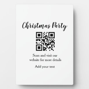 Plaque Photo Simple noël fête site code barre QR ajouter nom