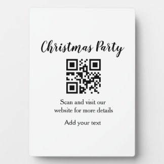 Plaque Photo Simple noël fête site code barre QR ajouter nom