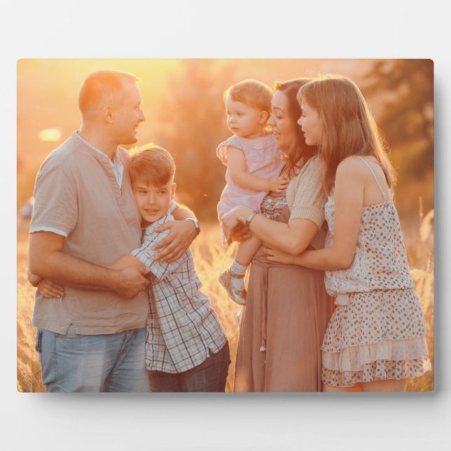 Plaque Photo Simple photo de famille moderne (Devant)