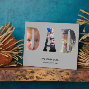 Plaque Photo Simple We Love you Dad Photo Collage