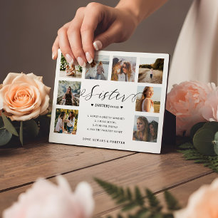 Plaque Photo Sister Définition Script Photo Collage de conserva