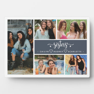 Plaque Photo Sisters Photo Collage Meilleure famille