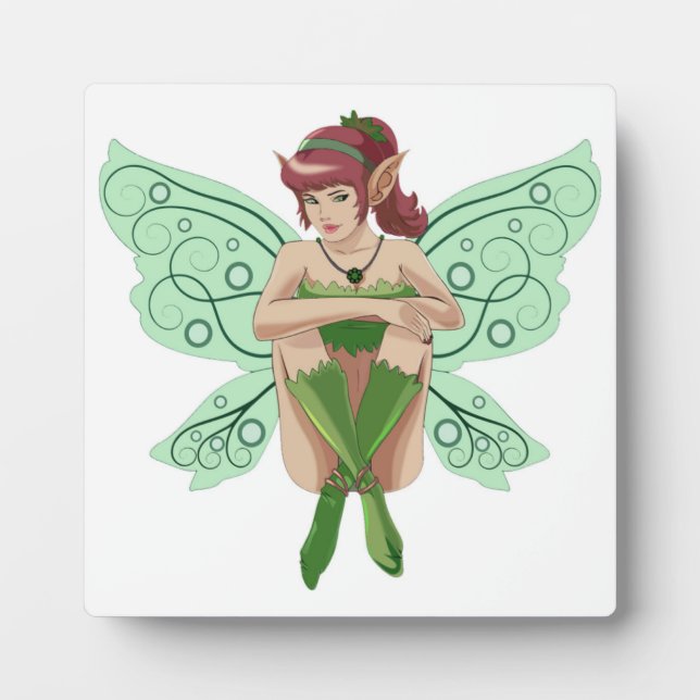 PLAQUE PHOTO SITTING FAIRY (Devant)