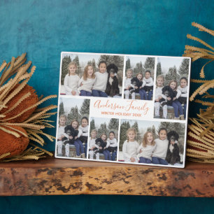 Plaque Photo Six Modèle de Photo Rose Gold Blanc