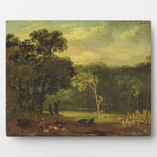 Plaque Photo Sketch from Nature in Sion Park, 1819 (oil on card