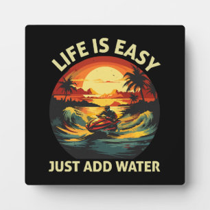 Plaque Photo skieur sur jet ski classique