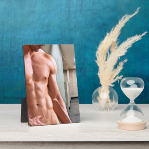 Plaque Photo SlipperyJoe's Homme six pack de muscles sexy vesti