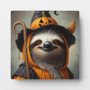 Plaque Photo Sloth Halloween