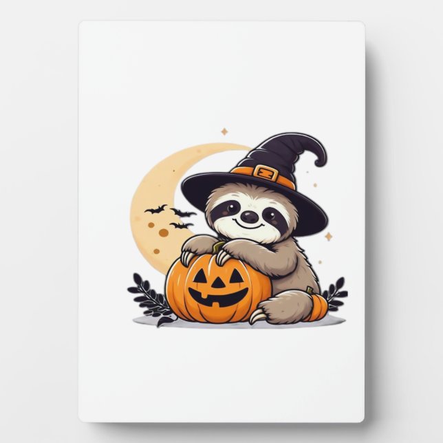 Plaque Photo Sloth Halloween Motif Cute Classic T-Shirt (Devant)