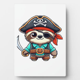 Plaque Photo Sloth Halloween Pirate Enfants Femmes Hommes Sloth