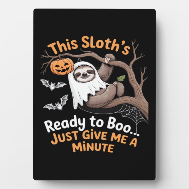 Plaque Photo Sloth Halloween Sloths Cute Bat Vampire Essentiel (Devant)