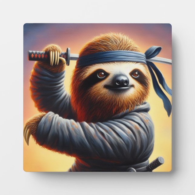 Plaque Photo Sloth Ninja (Devant)