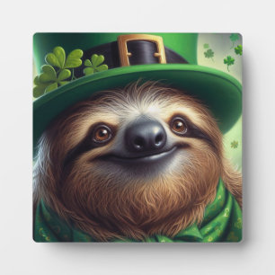 Plaque Photo Sloth St Paddys Day