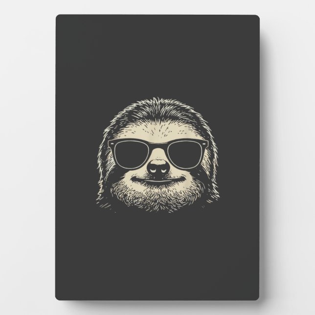 Plaque Photo Sloth Wearing Sunglasses Graphic Sloth Shirt Men W (Devant)