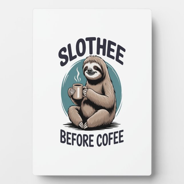 Plaque Photo Slothee avant sublimation du café (Devant)