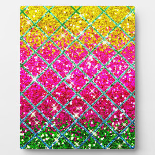 Plaque Photo Snakeskin rose parties scintillant