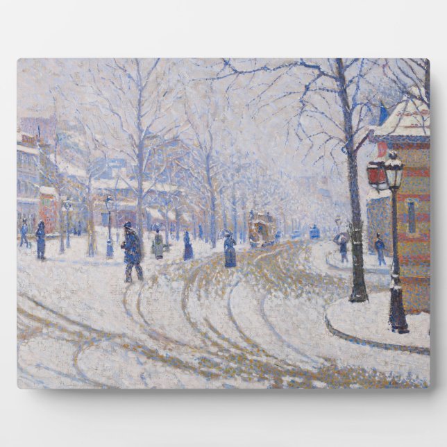 Plaque Photo Snow, Boulevard de Clichy, Paris, 1886 (Devant)