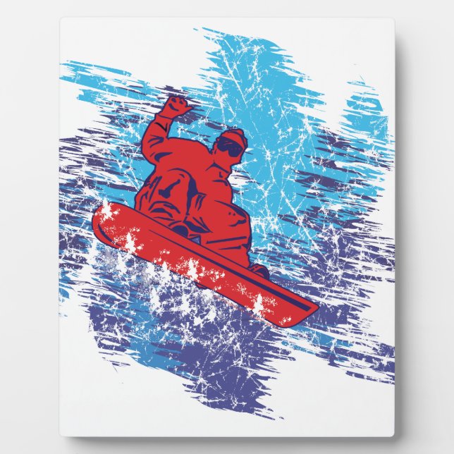 Plaque Photo Snowboardeur cool (Devant)