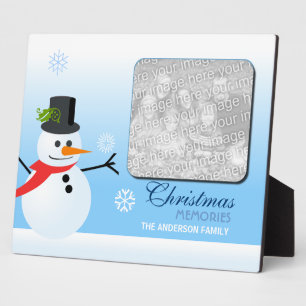 Plaque Photo Snowman