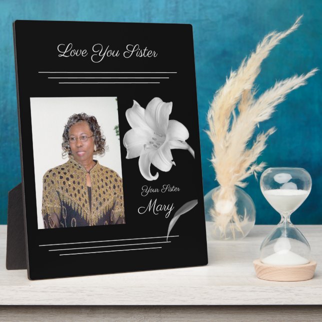 Plaque Photo Soeur (Côté)