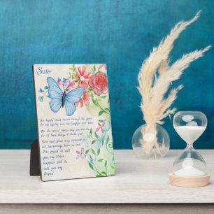 Plaque Photo Soeur Spéciale, Poème D'Ami