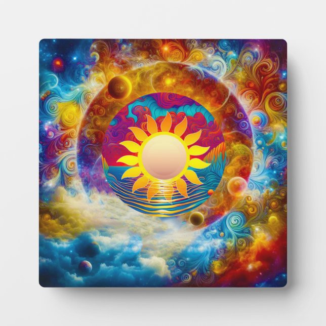 Plaque Photo Soleil Cosmique (Devant)