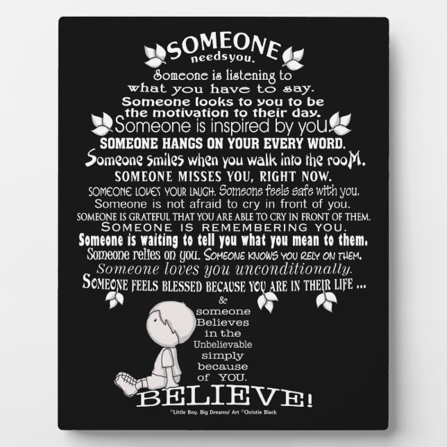 Plaque Photo SOMEONE Tree (Devant)