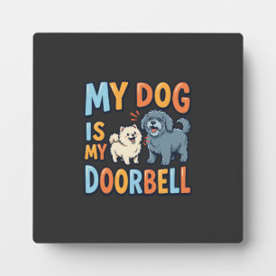 Plaque Photo Sonnette Drôle de Chien pour Amateur d'Animaux