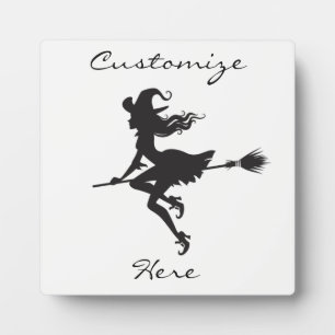 Plaque Photo Sorcière Broom Halloween Thunder_Cove