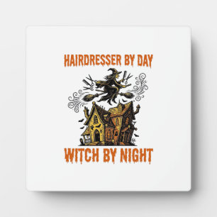 Plaque Photo Sorcière Coiffeuse Halloween Vintage Chemise de Sa