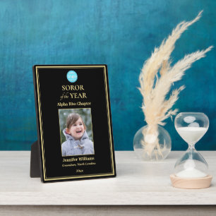 Plaque Photo Soror of the Year Sorority Logo Photo Black Gold