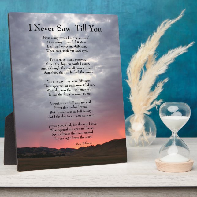 Plaque photo Soulmate California Sunset (Côté)