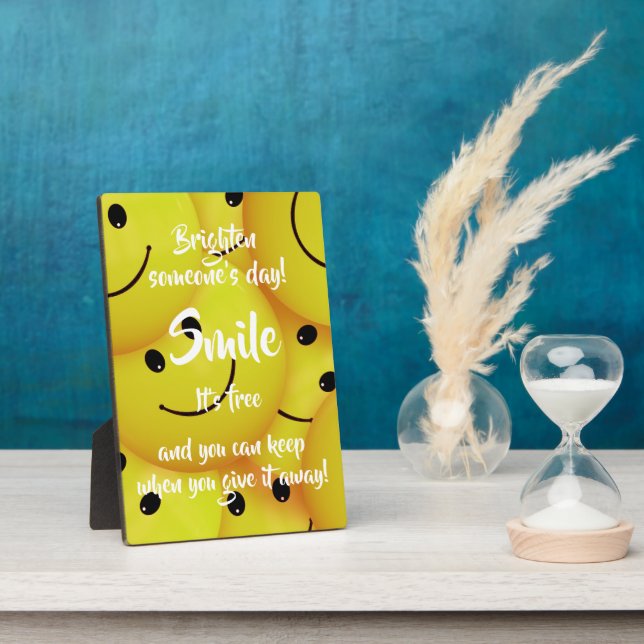 Plaque Photo Souriez, Encouragez La Génialité (Côté)