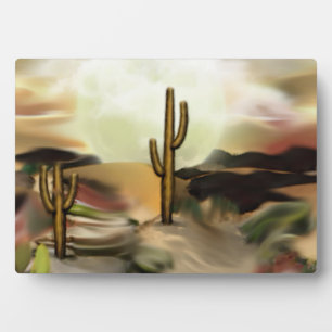 Plaque Photo Southwest Desert Sunrise Abstrait Art