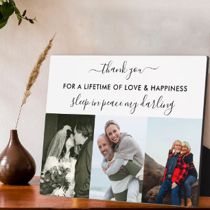 Plaque Photo Souvenir 3 Photo Collage Blanc Personnalisé