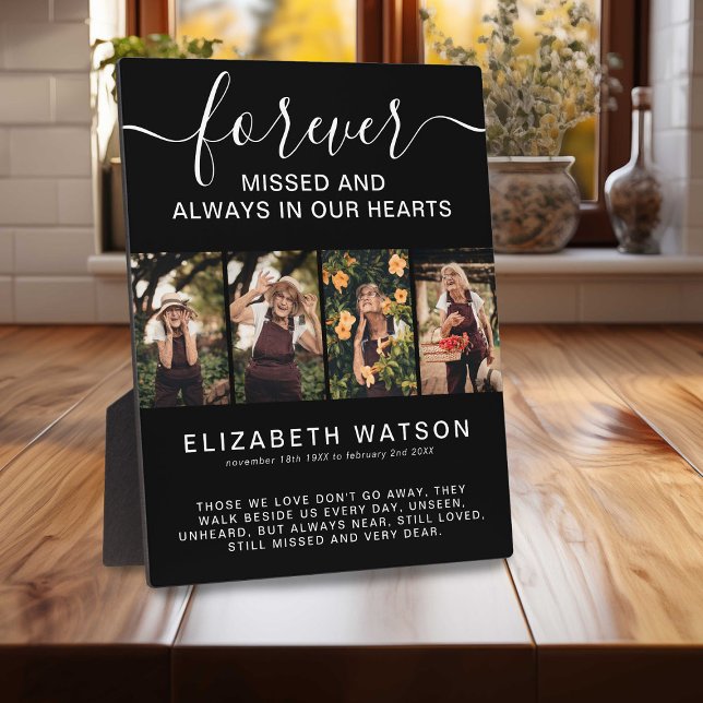 Plaque Photo Souvenir 4 Collage de photos pour toujours dans no (Créateur téléchargé)