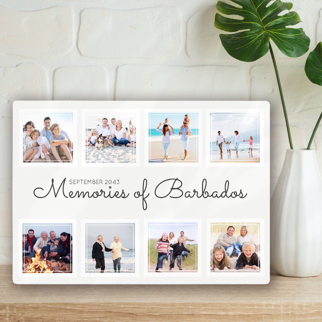 Plaque Photo Souvenir de collage de photos de vacances (Créateur téléchargé)