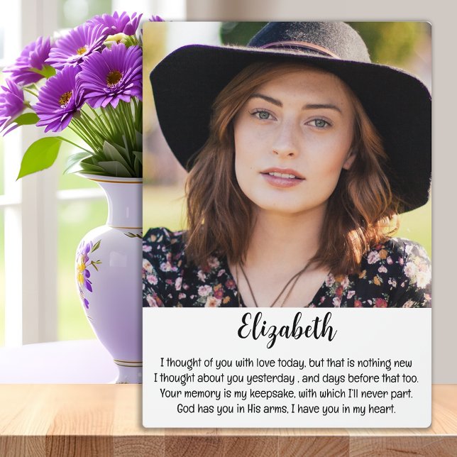 Plaque Photo Souvenir de la sympathie de conservation de la pho (Créateur téléchargé)