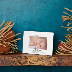 Plaque Photo Souvenir photo de bébé reconnaissant, reconnaissan