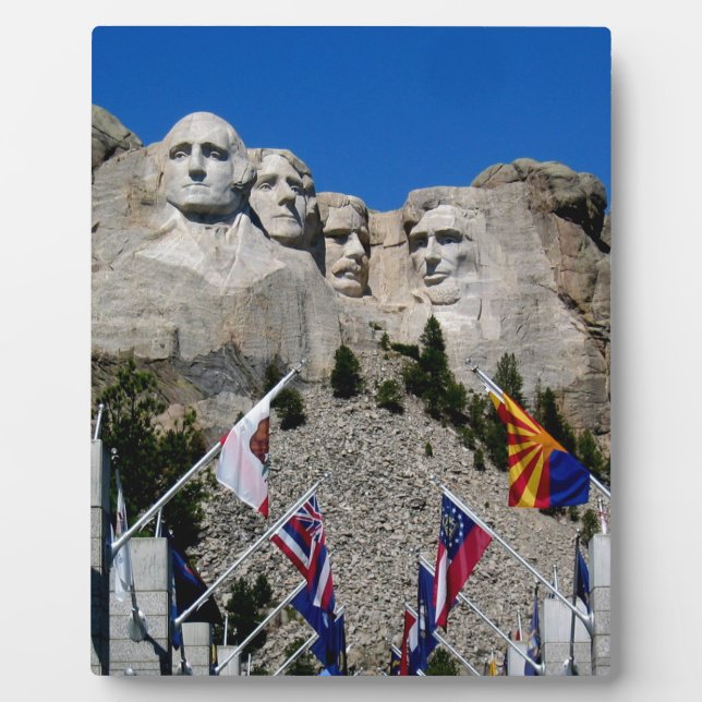 Plaque Photo Souvenir photo personnalisable Mount Rushmore (Devant)