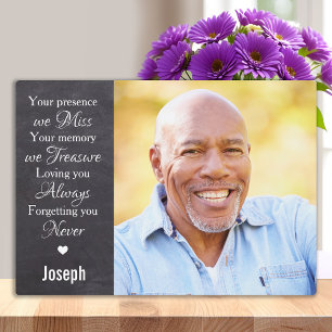 Plaque Photo Souvenir photo personnalisée Soutenir le souvenir