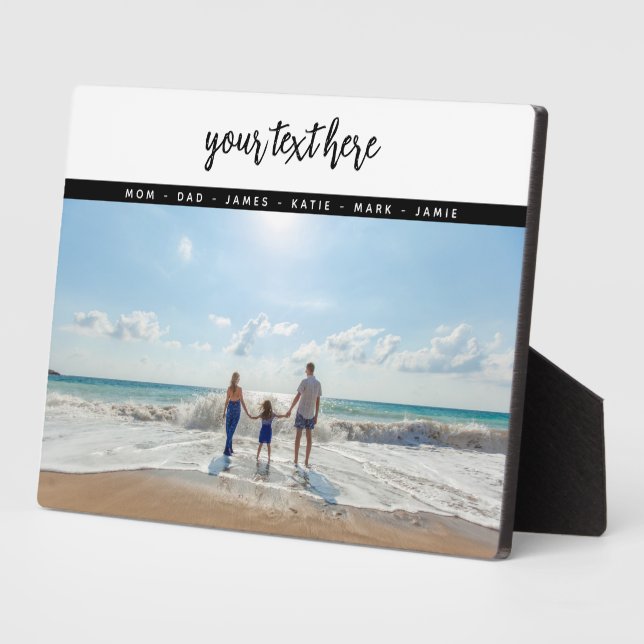 Plaque Photo Souvenirs d'amour de famille avec photo personnali (Côté)