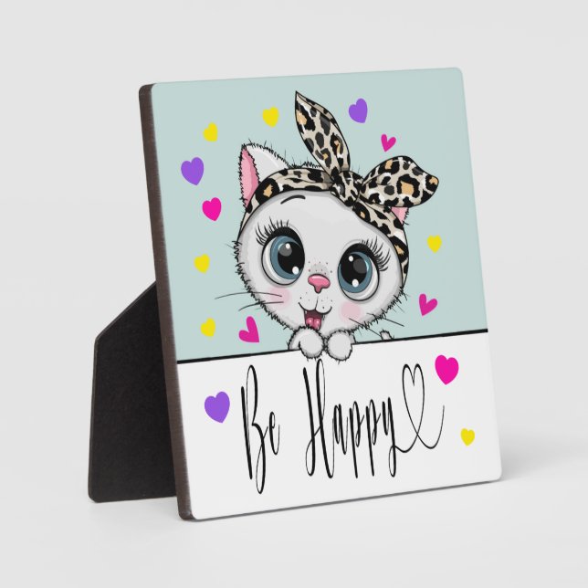 Plaque Photo Soyez heureux (Recto)