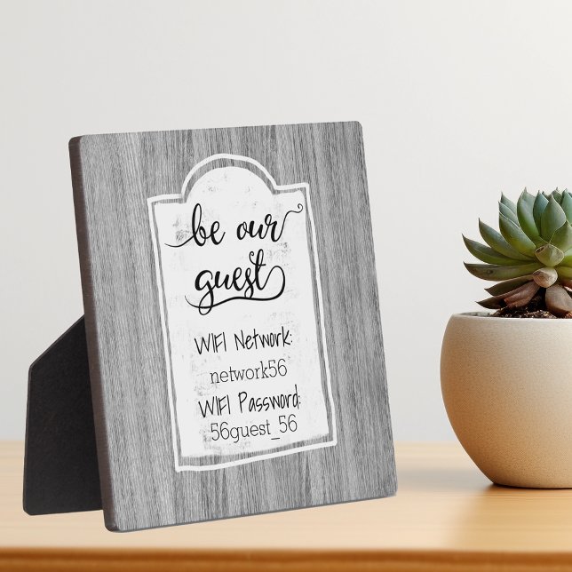 Plaque Photo Soyez notre invité WIFI information Mot de passe (Créateur téléchargé)