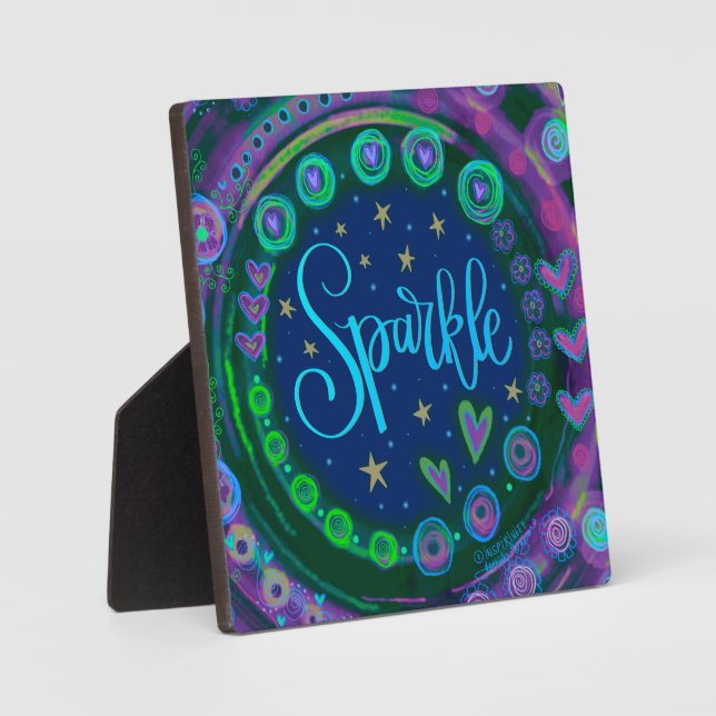 Plaque Photo  Sparkle Pretty Floral Whimsical Inspiration Easel (Recto)