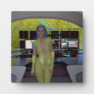 Plaque Photo Spécialiste en cybersécurité Maria Rossi