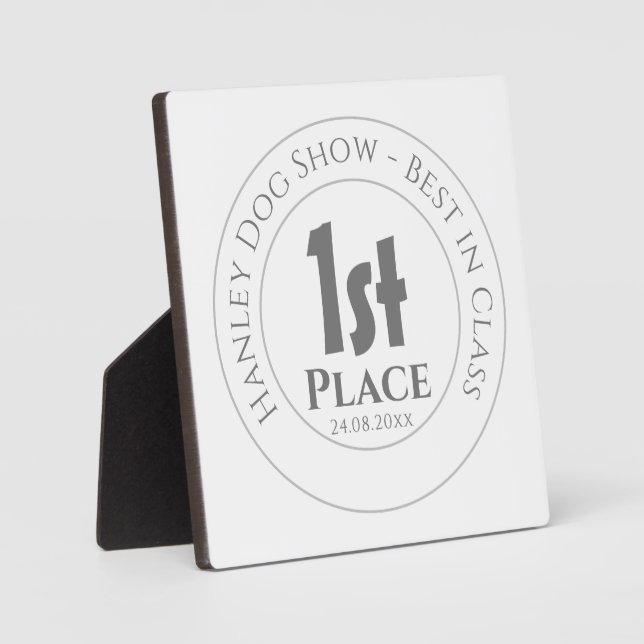 Plaque Photo Spectacle de chiens - Prix du trophée du meilleur  (Recto)