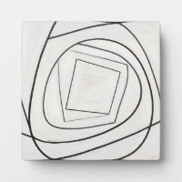 Spirale Carrée Abstraite Noir Blanc