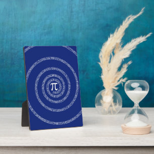 Plaque Photo Spirale pour Pi sur Décor bleu marine